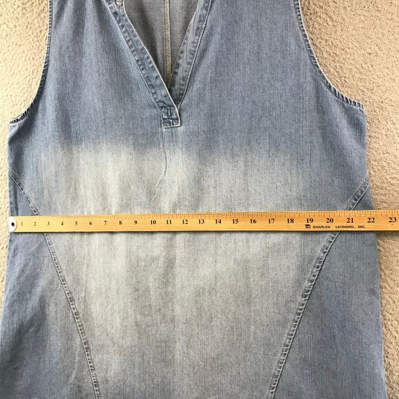New Women's Cupshe Denim V-Neck Mini Dress size XL - Picture 6 of 11